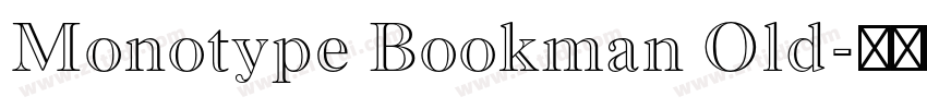 Monotype Bookman Old字体转换